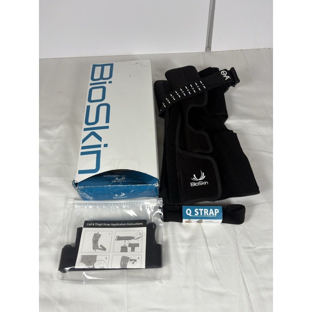BioSkin CrossFire OA Knee Brace Right Large L Q-Strap Patella Support 51903R